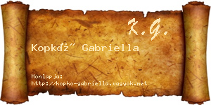 Kopkó Gabriella névjegykártya