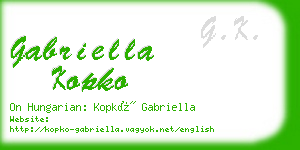 gabriella kopko business card